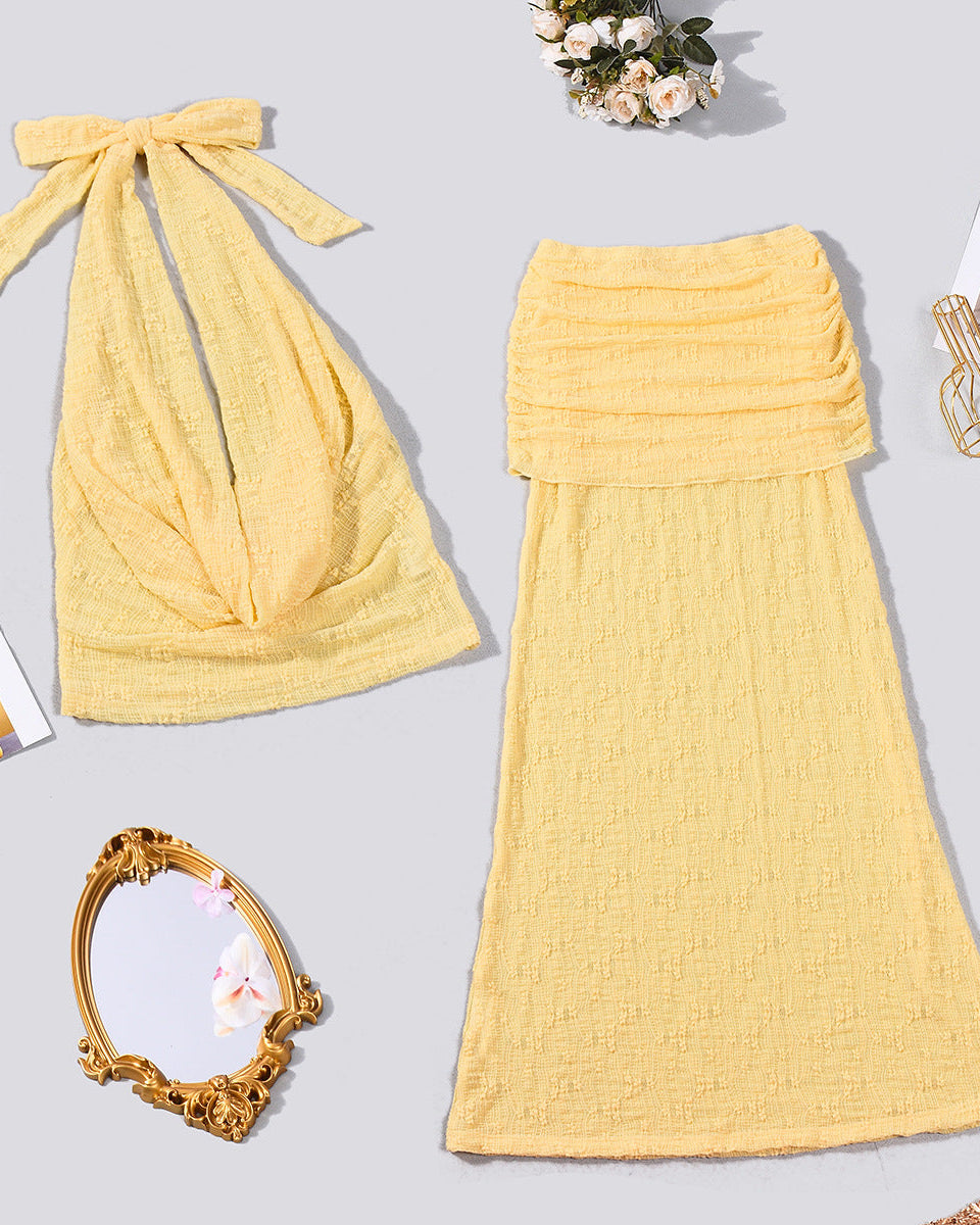 Aitana Cowl Coord Skirt Set