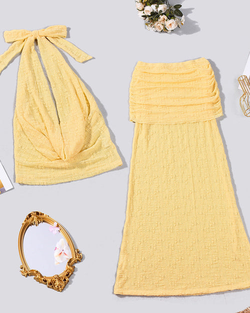Aitana Cowl Coord Skirt Set
