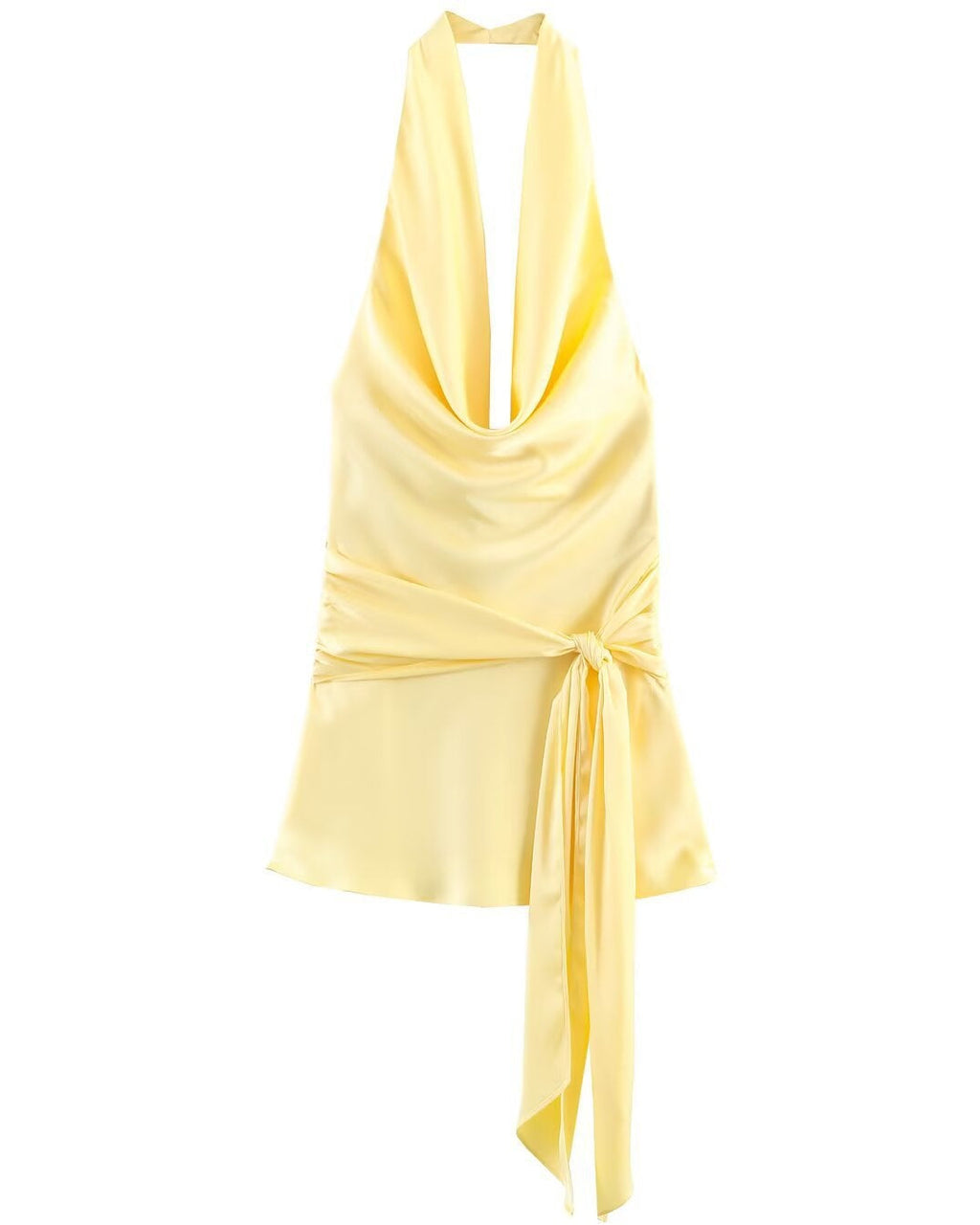 Bruna Halterneck Cowl Mini Dress