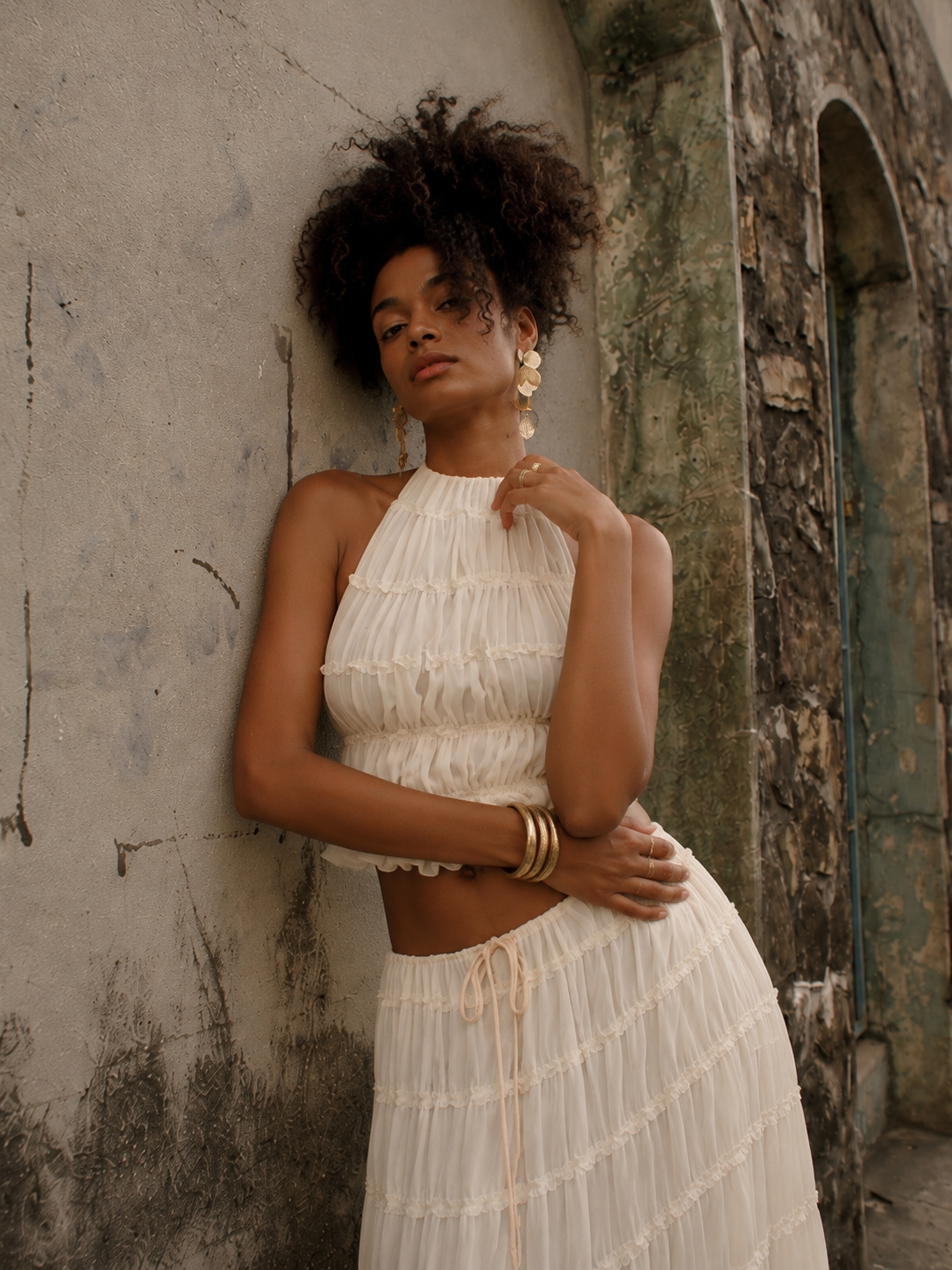 Carmela Backless Coord Skirt Set