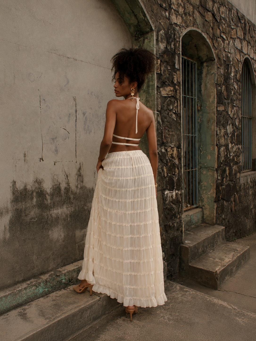 Carmela Backless Coord Skirt Set