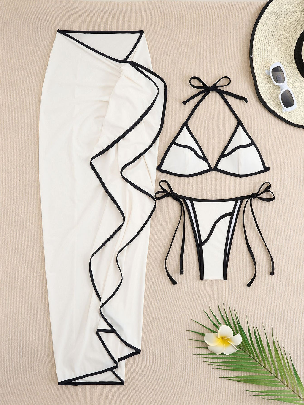Delma 2 Pcs Swimsuit With Ruffle Skirt