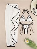 Delma 2 Pcs Swimsuit With Ruffle Skirt