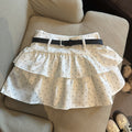 Effy Ruffle Polka Skorts With Belt