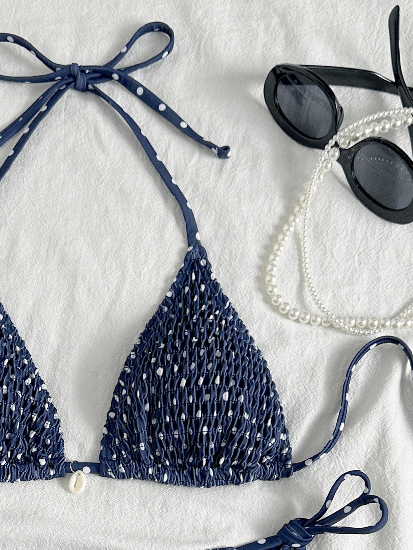 Indigo 2Pcs Polka Bikini Swimsuit