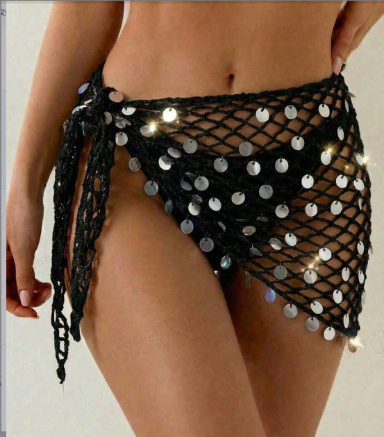 Levia Crochet Sequin Scarf