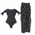 Macey 1Pc Polka Swimsuit With Skirt
