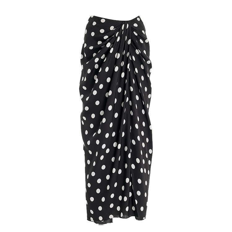 Macey 1Pc Polka Swimsuit With Skirt