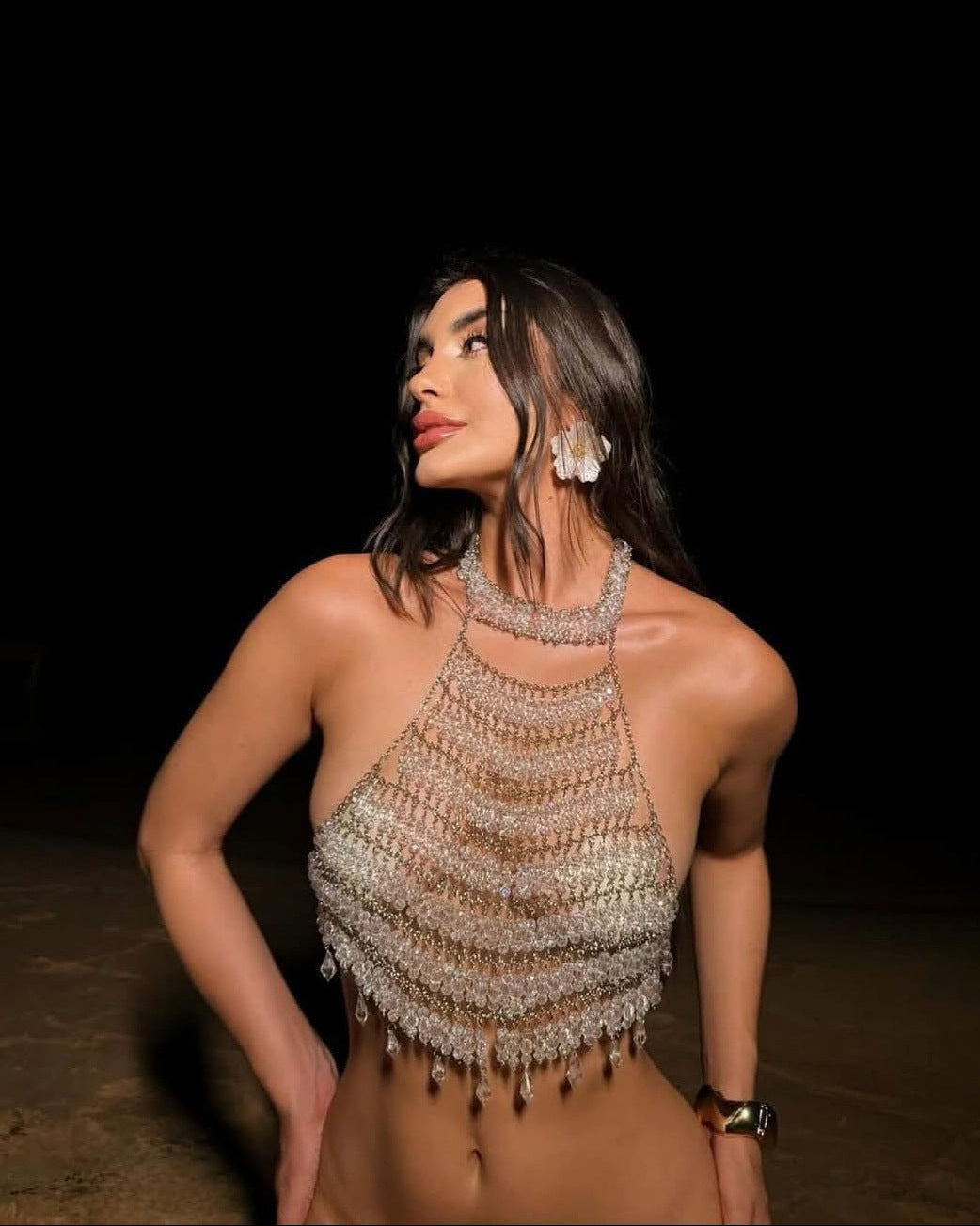 Mio Beads Bralette Top
