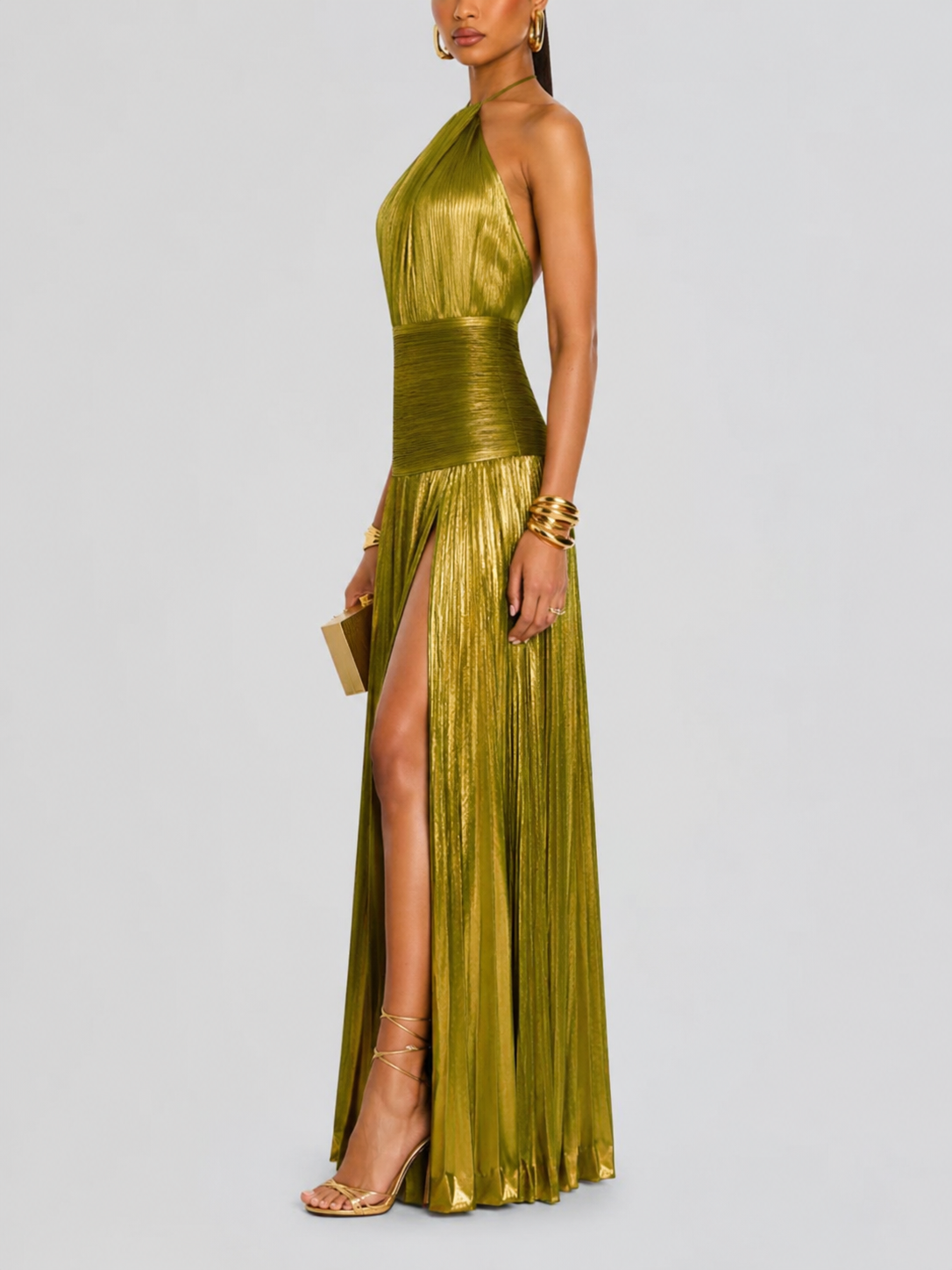 Saskia Backless Slit Maxi Dress
