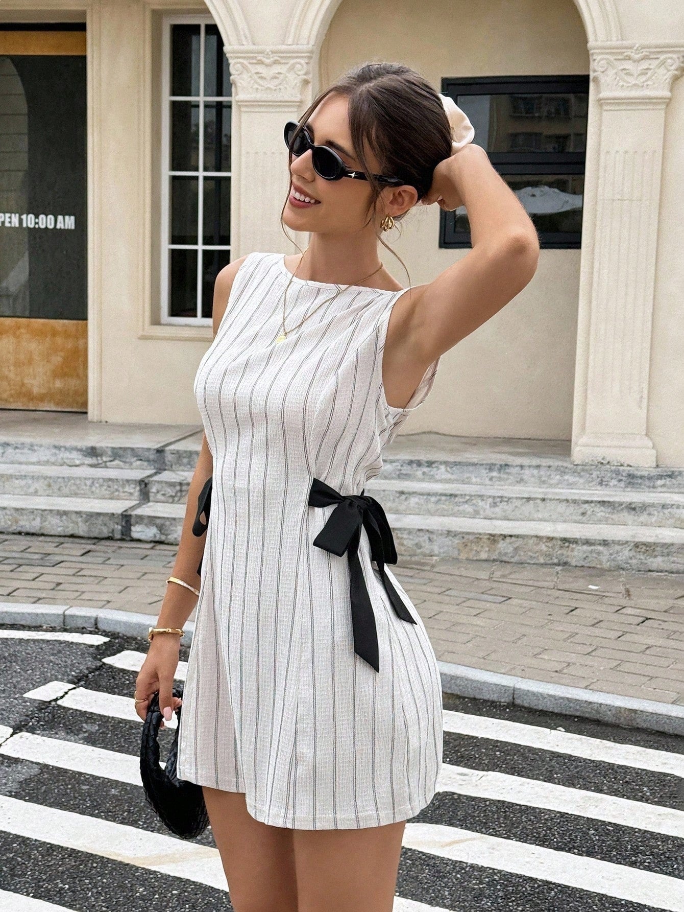Tamar Bow Mini Dress