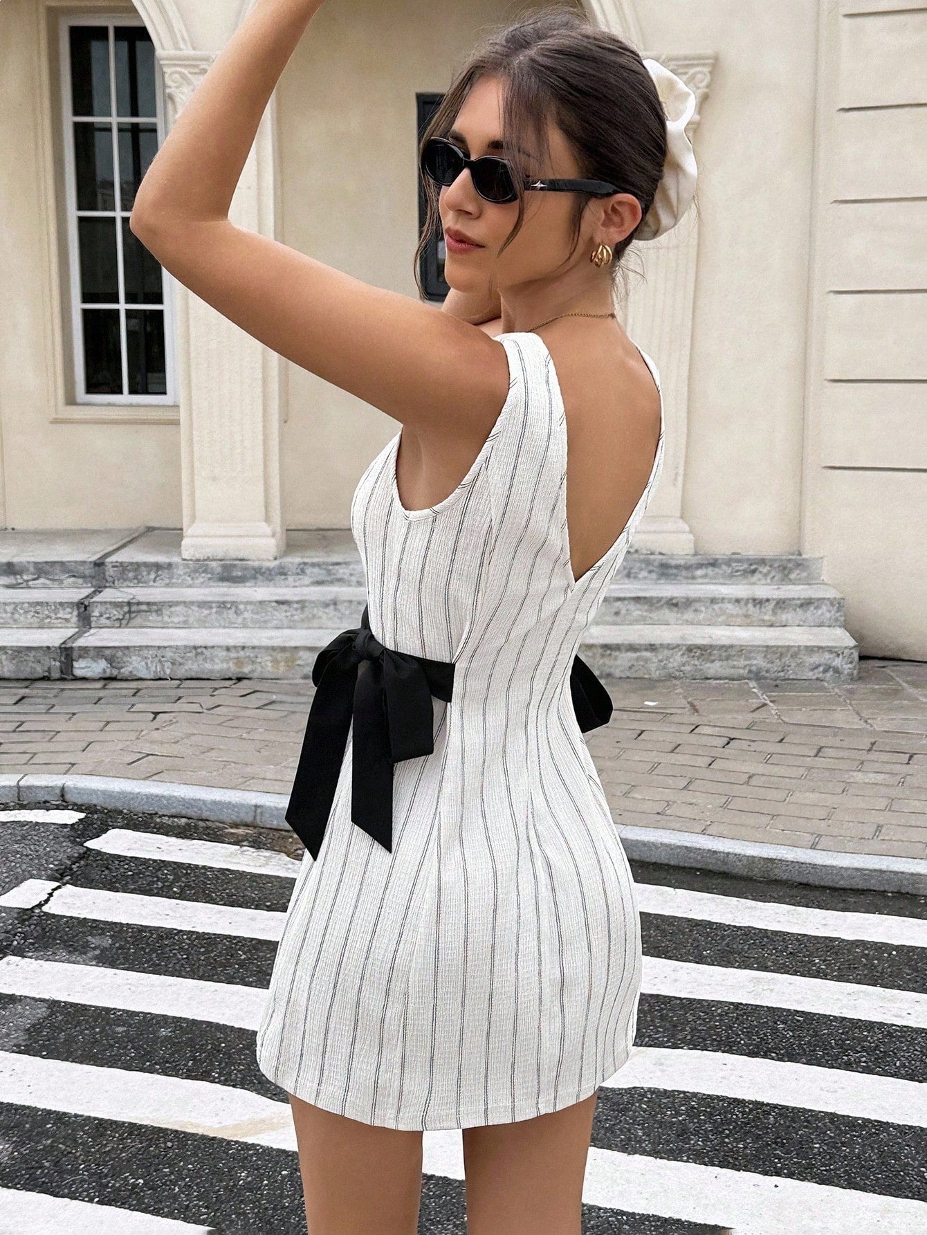 Tamar Bow Mini Dress
