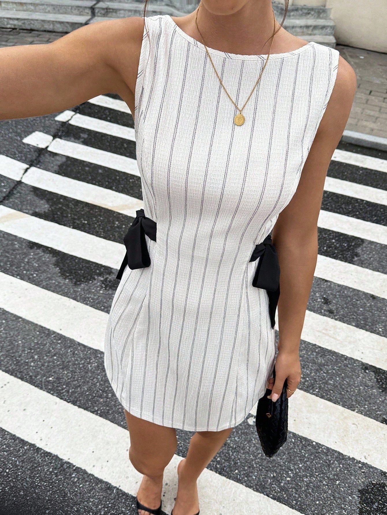 Tamar Bow Mini Dress